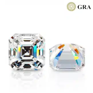 asscher cut moissanite loose gemstones