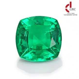 cushion cut lab grown emerald 01