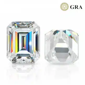 emerald cut moissanite loose gemstones