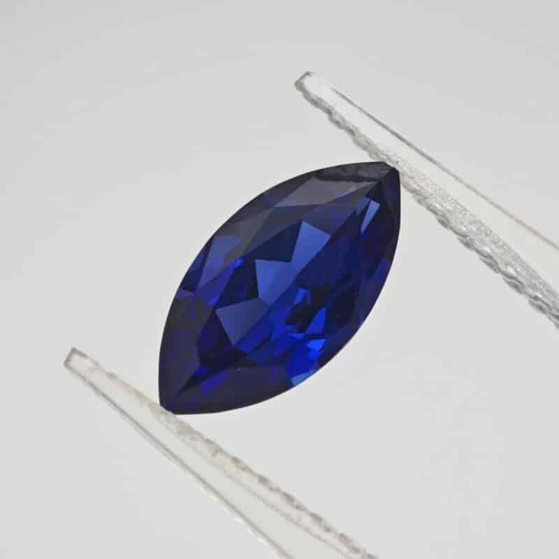 marquise cut lab grown blue sapphire 01