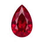 AGL certified pear cut lab grown ruby 1 pear cut lab grown ruby