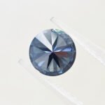 Moissanite biru potongan cemerlang bulat 02