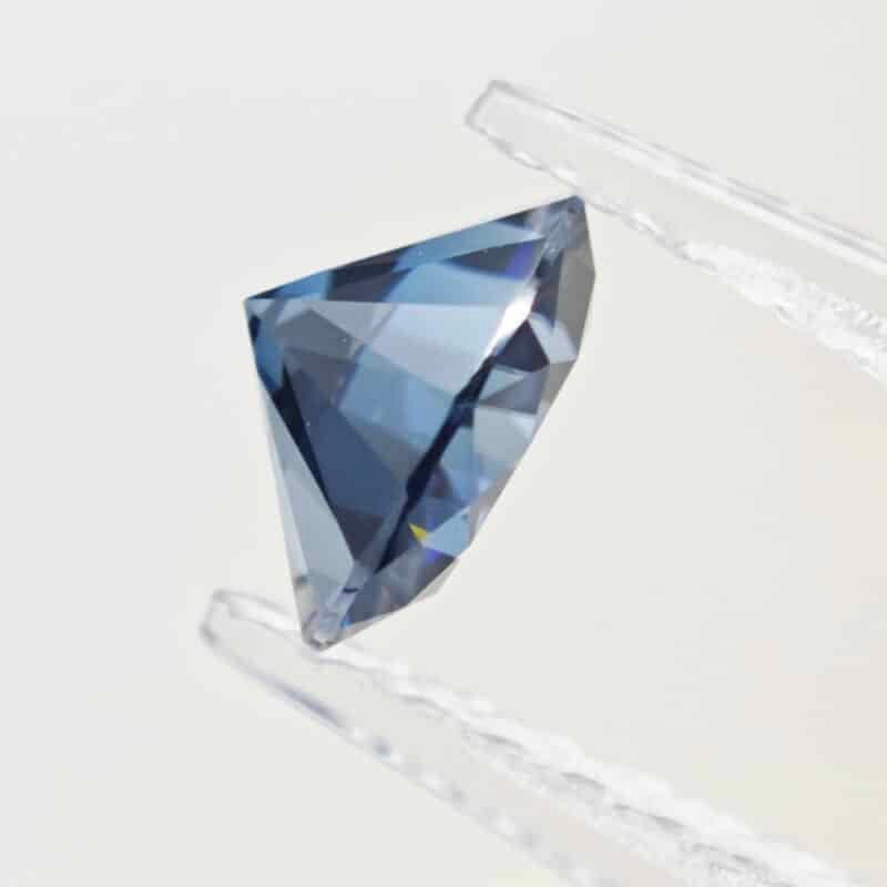 Moissanite biru potongan cemerlang bulat 03