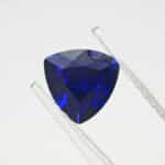 trillion cut lab grown blue sapphire 01