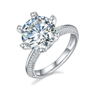 5.0 carat Moissanite wedding ring 01