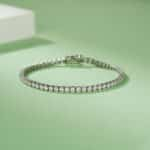 Classic 4 prongs sterling silver Moissanite tennis bracelet 2