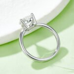 Bague de fiançailles solitaire en moissanite taille cœur 5 bague solitaire en moissanite taille cœur m90q 05