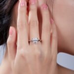 Bague de fiançailles solitaire en moissanite taille cœur 7 bague solitaire en moissanite taille cœur m90q 07