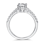 Cincin pertunangan Moissanite potongan oval 3