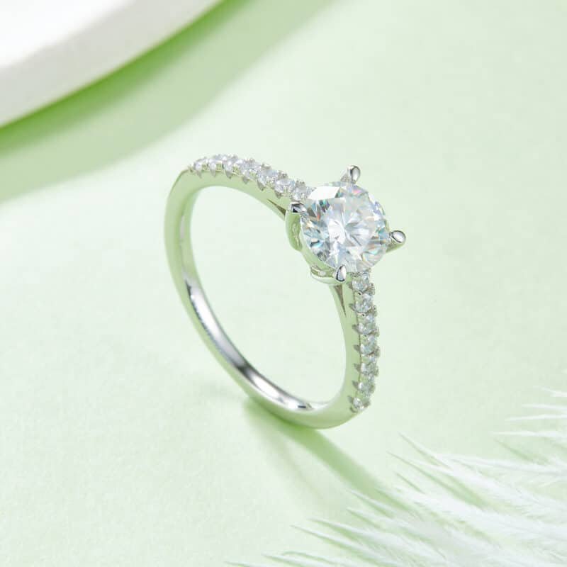 round cut moissanite engagement ring m91a 01