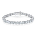 Sterling silver Moissanite tennis bracelet 04