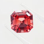 Asscher cut lab καλλιέργεια Padparadscha 01