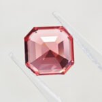 Asscher cut lab καλλιέργεια Padparadscha 02