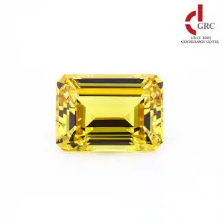 emerald cut lab grown yellow sapphire 01