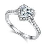 Herzschliff Moissanite Halo Verlobungsring 01