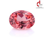oval cut lab grown Padparadscha 04