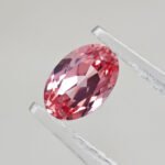 oval cut lab grown Padparadscha sapphire 01