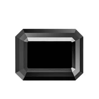 Emerald cut black Moissanite 01