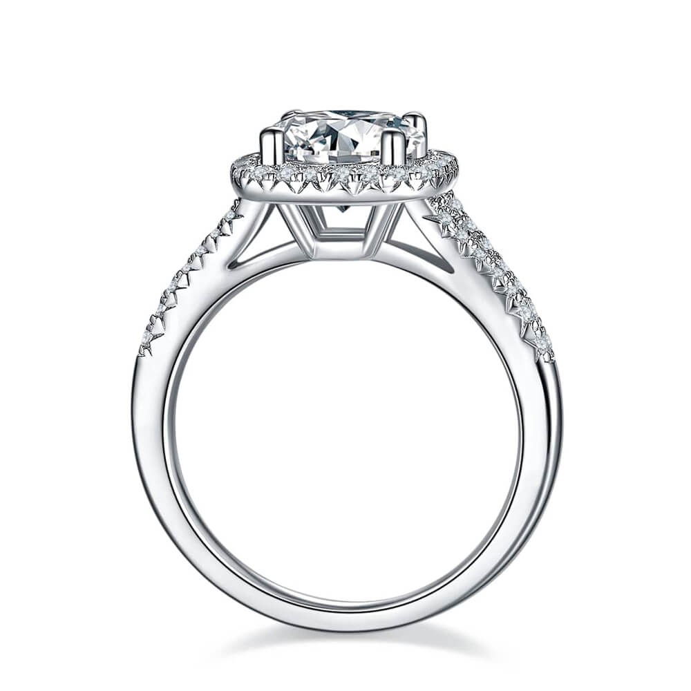 Shop Halo Moissanite Wedding Ring Online