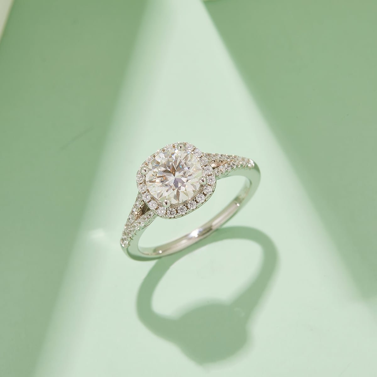 Anel de noivado de moissanita M17C 01 anel de noivado de moissanita m17c 01