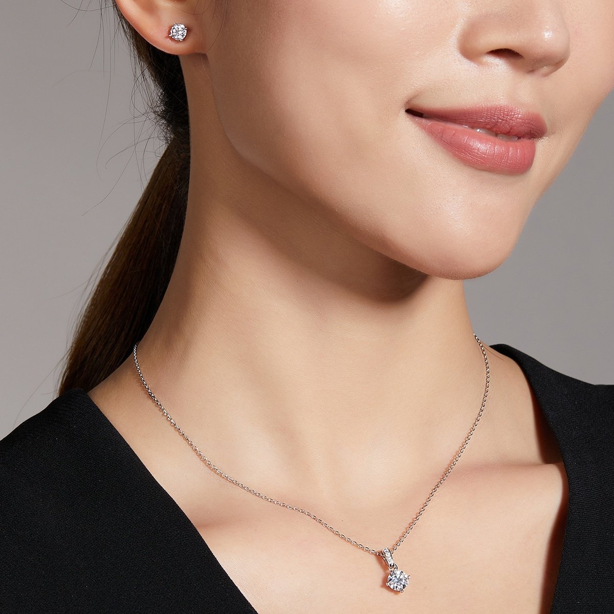 Set di gioielli con moissanite T02A set di gioielli con moissanite t02a