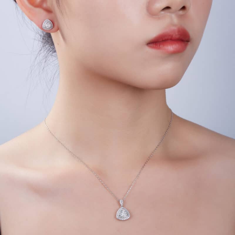 set di gioielli con moissanite t93f