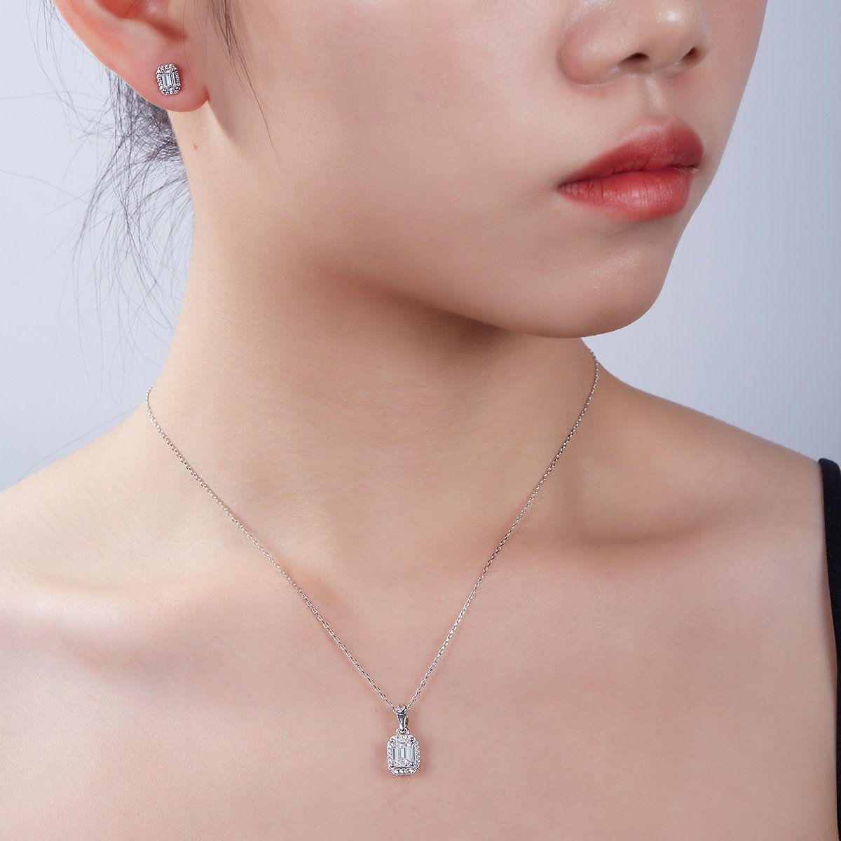 parure de bijoux en moissanite t96d