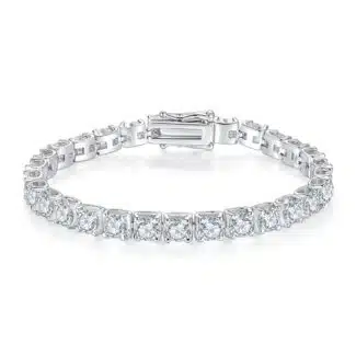 classic 4 prongs moissanite tennis bracelet 01