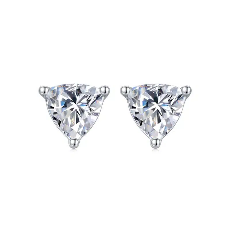klassieke triljoen geslepen moissanite solitaire oorbellen 01