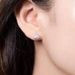 anting-anting mewah berpotongan trilyun Moissanite halo setting 03