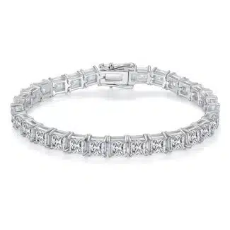 princess cut moissanite tennis bracelet 01