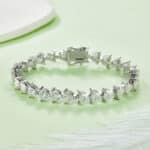 trillion cut moissanite tennis bracelet 02