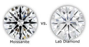Moissanite vs. lab grown diamond