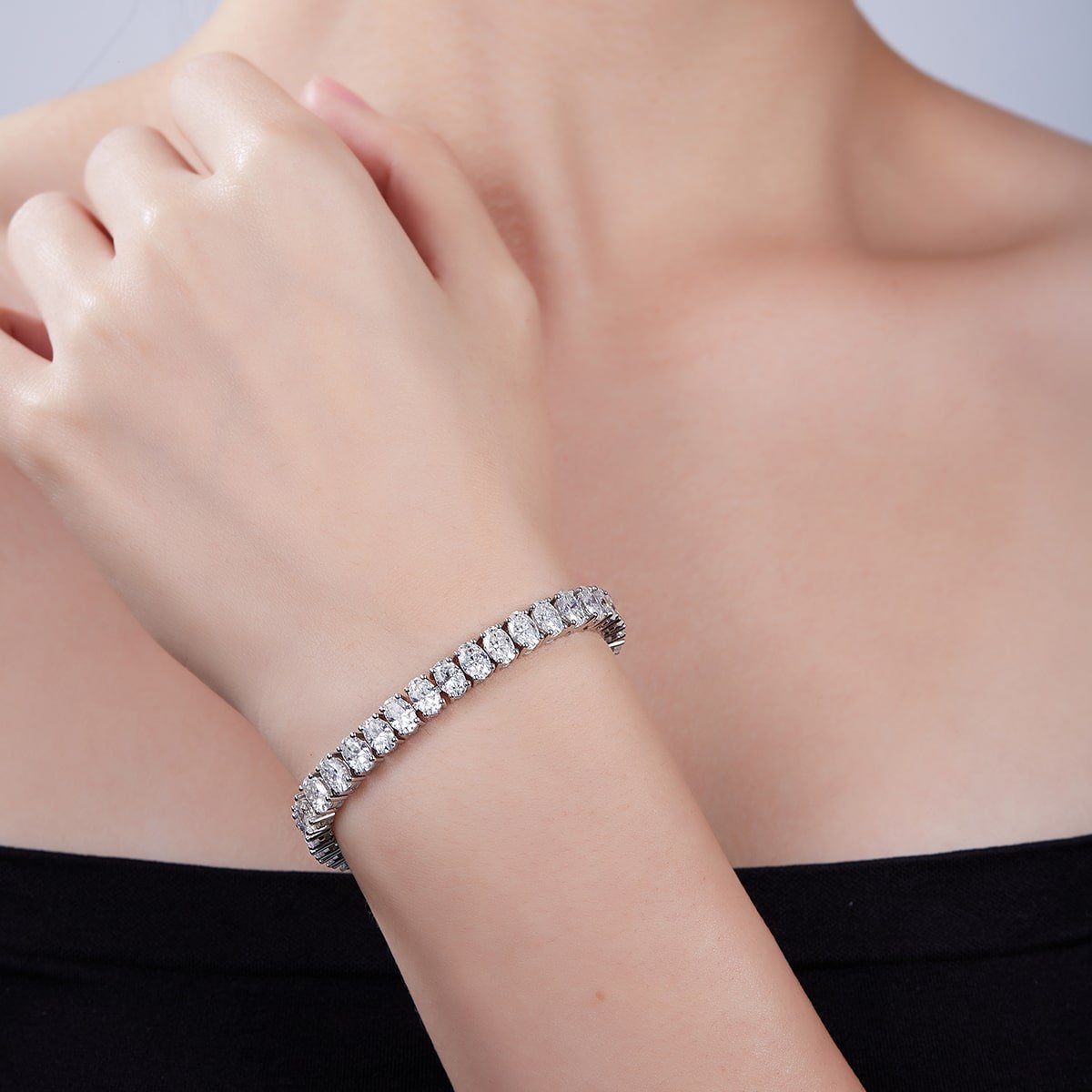 Pulsera de tenis de moissanita UWQB