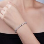 Pulsera de tenis de moissanita uwqg