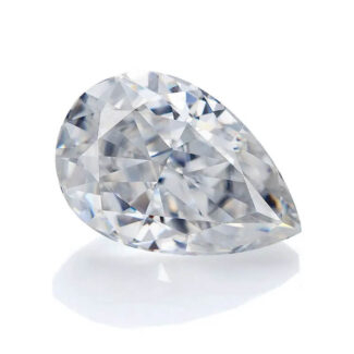 Pear shape crushed ice cut Moissanite