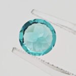 Round cut lab grown Paraiba YAG 02