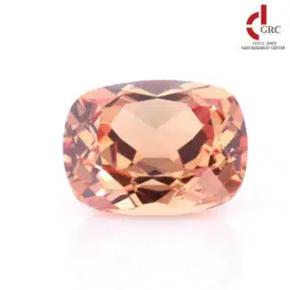 elongated cushion cut lab grown orange sapphire