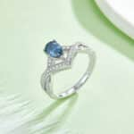 Kroonvorm peergeslepen Moissanite ring M99E 07