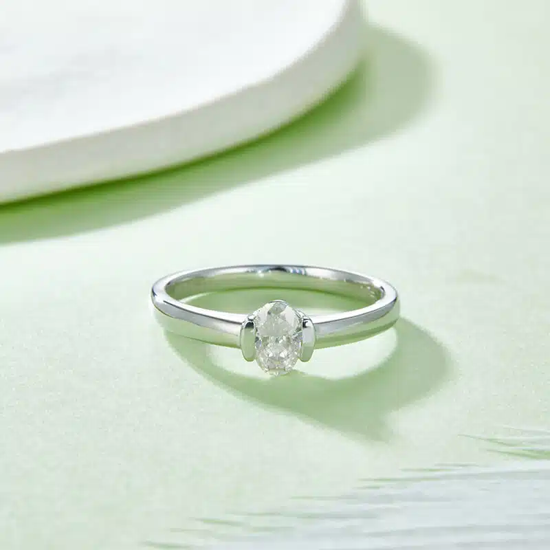 elegant oval cut moissanite solitaire ring 05