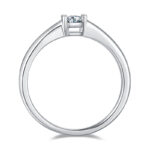 Cincin solitaire Moissanite potongan cemerlang 02