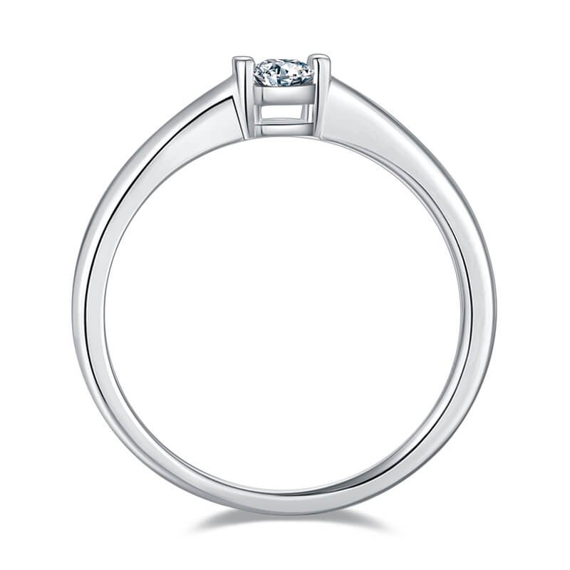 Cincin solitaire Moissanite potongan cemerlang 02