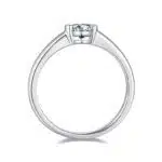 anel solitário de moissanita com corte redondo elegante 02