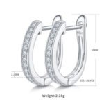 Orecchini a cerchio con moissanite K005A