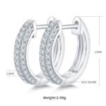 K007A Moissanite Hoop earrings stud