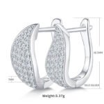 K011A Moissanite Hoop earrings stud