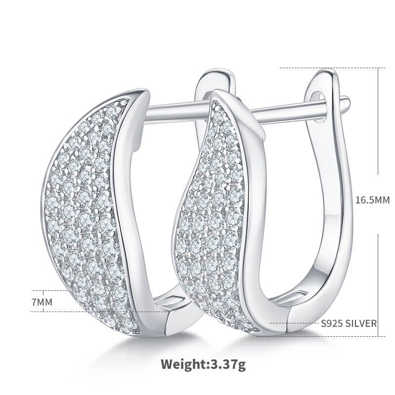 K011A Moissanite Hoop earrings stud
