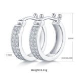 K012A Moissanite Hoop earrings stud