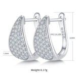 Orecchini a cerchio con moissanite K013A