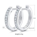 K014A Moissanite Hoop earrings stud